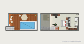 Junior Penthouse Suite with Plunge Pool (46 m2 + 16 m2 terasa)