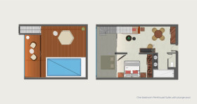 One Bedroom Penthouse Suite with Plunge Pool