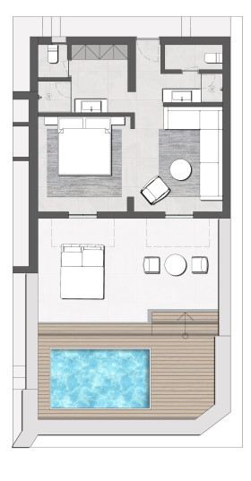 Executive Suite Partial Sea View With Private Pool