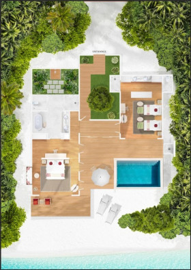 Two Bedroom Beach Pool Suite