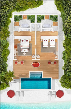 Two Bedroom Family Beach Pool Villa