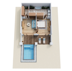 Sunset Beach Villa with Pool (98 m²)