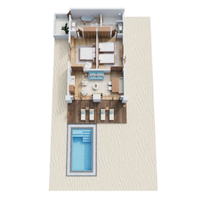 Two Bedroom Family Villa with Pool (115 m²)