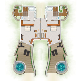 2-Bedroom Beachfront Suite with Pool (204 m²)