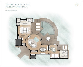 Two Bedroom Ocean Pavilion with Outdoor Pool /*