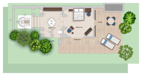 Garden View Ground Floor Pavilion (68 m2)