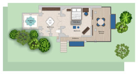 Garden View Upper Floor Pavilion (68 m²)