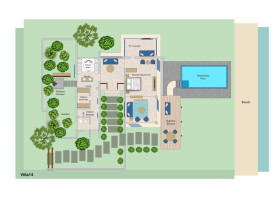 Beach Villa with Pool (220 m²)