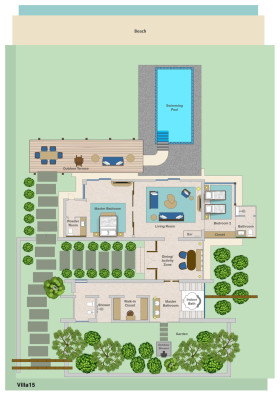 Premier Family Beach Villa with Pool (220 m²)