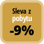 Zaplaťte minimálně 1 noc a získáte 9% slevu.